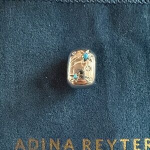 Adina Reyter Turquoise and Diamond Sterling Silver Big Bead
